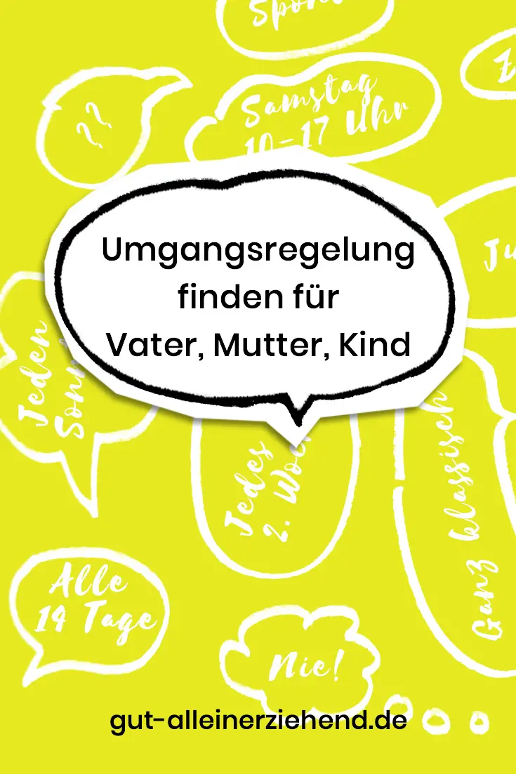 Umgangsregelung finden für Vater, Mutter, Kind Gut alleinerziehend